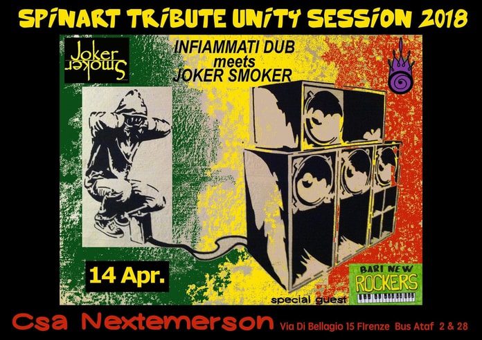 Spinart Tribute Unity Session 2018: Joker Smoker, Infiammati Dub & Bari New Rockers