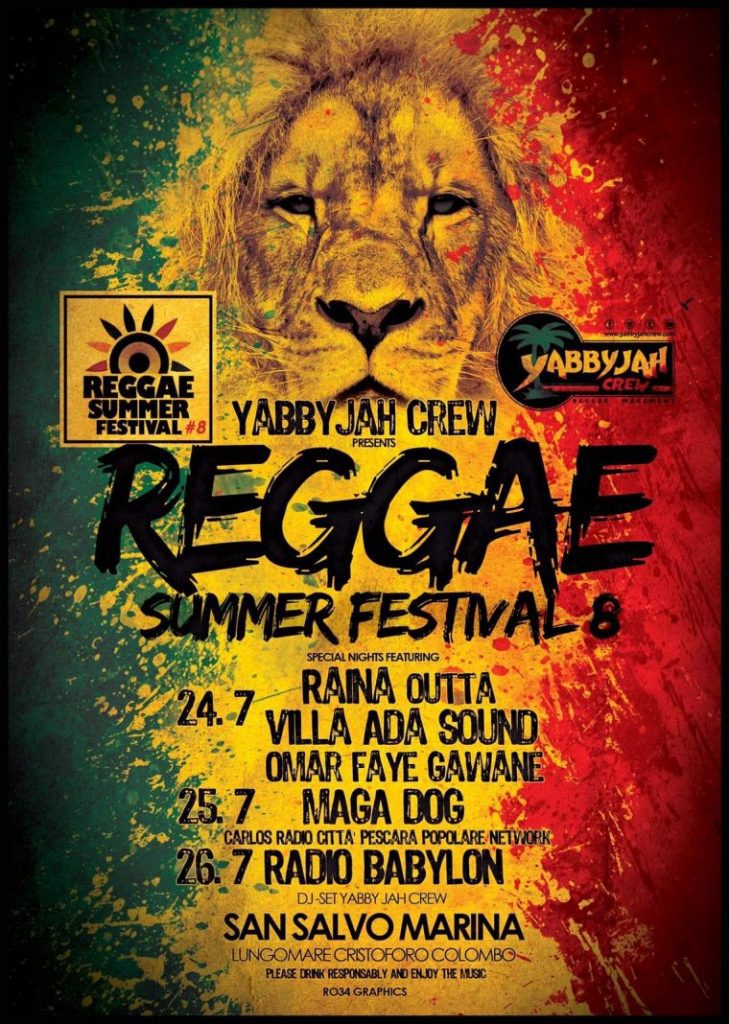 REGGAE SUMMER FESTIVAL #8 Raina , Omar Faye Gawane, MagaDog , YabbyJah Sound GRATIS