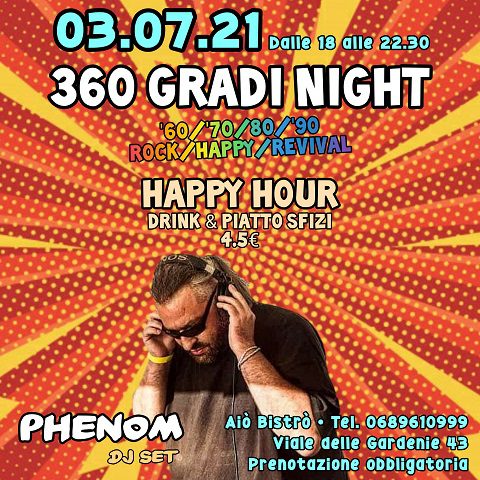 “ 360 Gradi Night  ” – Phenom Djset – Free Entry